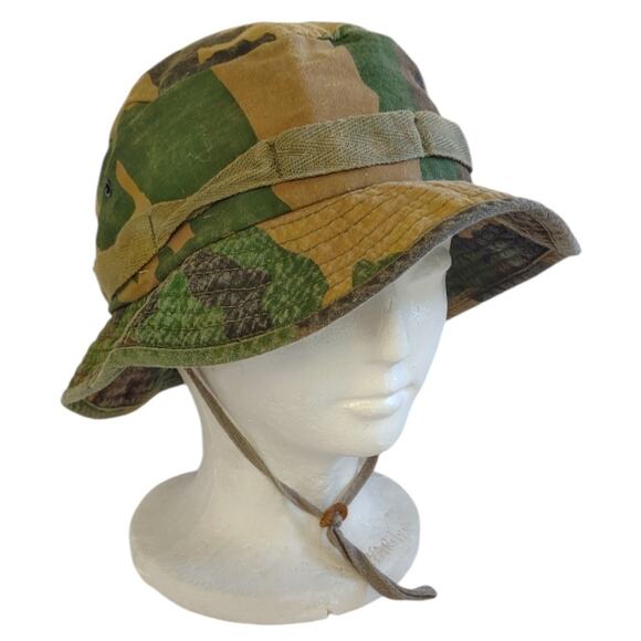 Vintage Camouflage Fishing Hunting Hat Cotton Adjustable Unisex Outdoors Costume - Picture 8 of 8